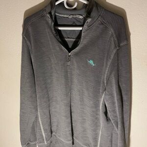 Tommy Bahama Charcoal Quarter-Zip Pullover